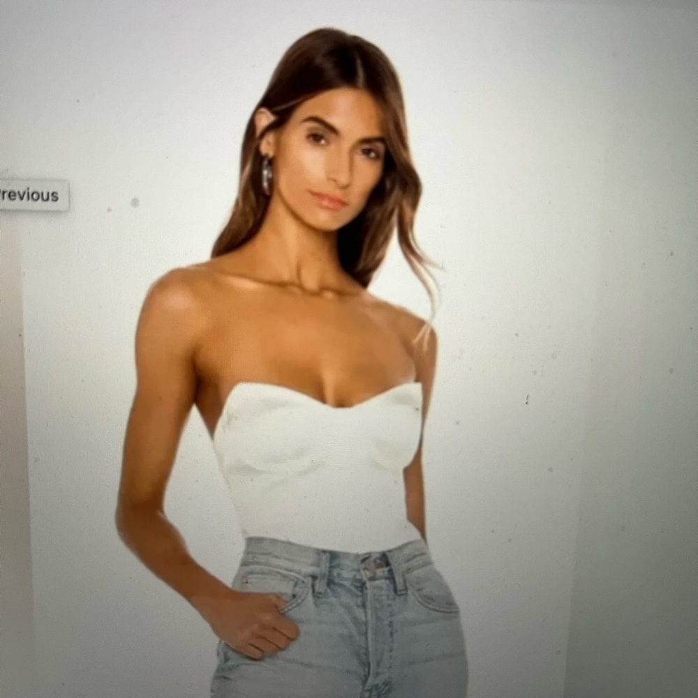 H:ours Tabitha Bodysuit in White